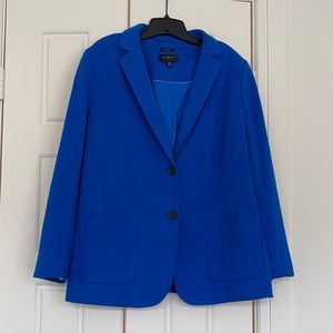 Talbots electric blue Aberdeen knit blazer 18W